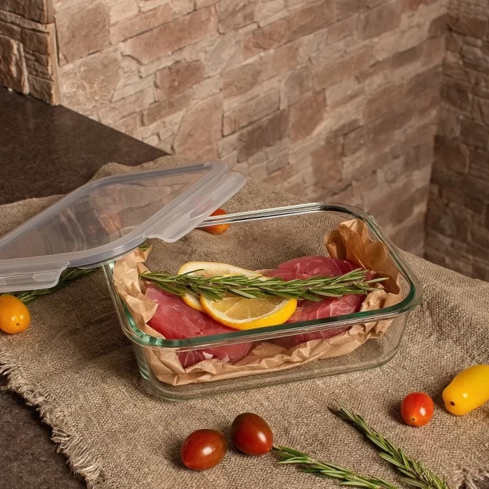 Контейнер из жаропрочного стекла со съёмной крышкой 1.5 л