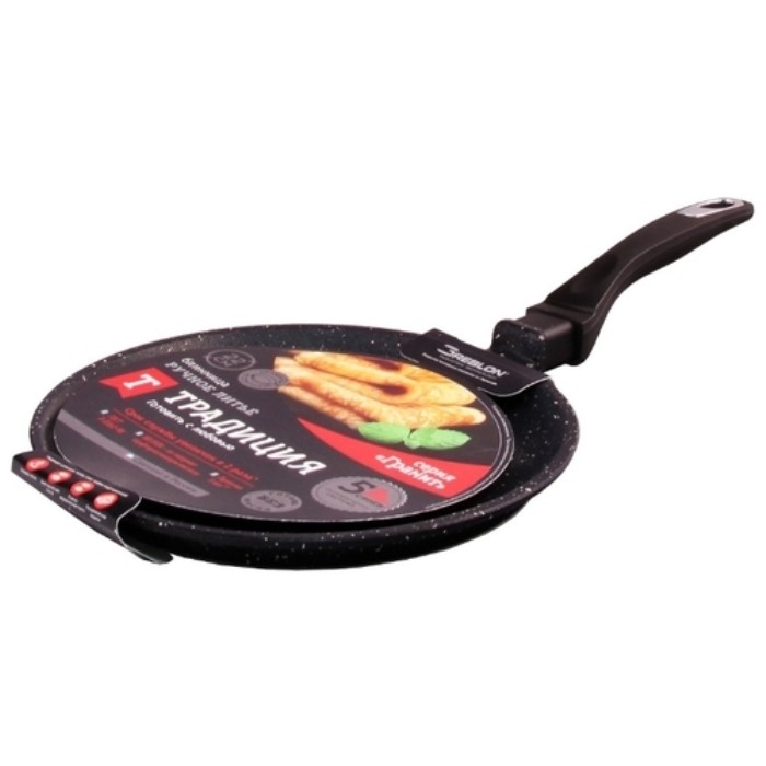 Сковорода блинная Традиция "Гранит", 22-24 см      