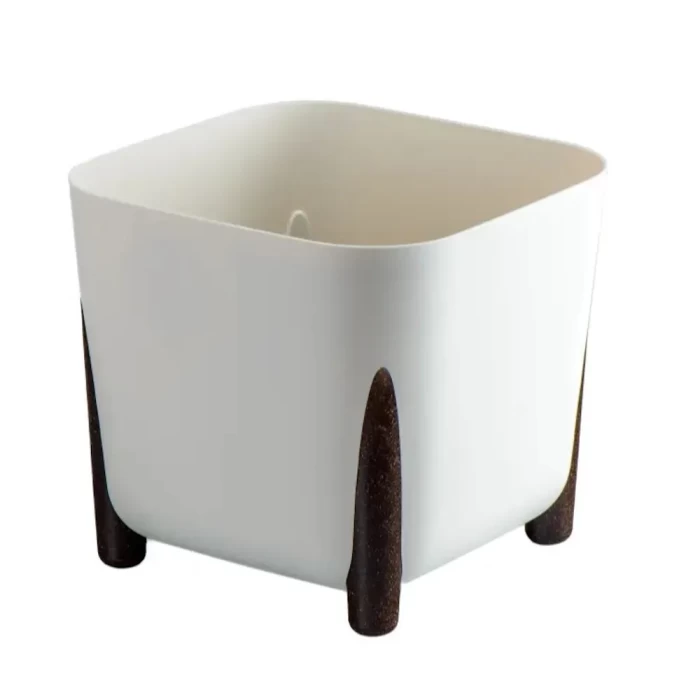 Кашпо пластмассовое Finezja антрацит 19×19×36см