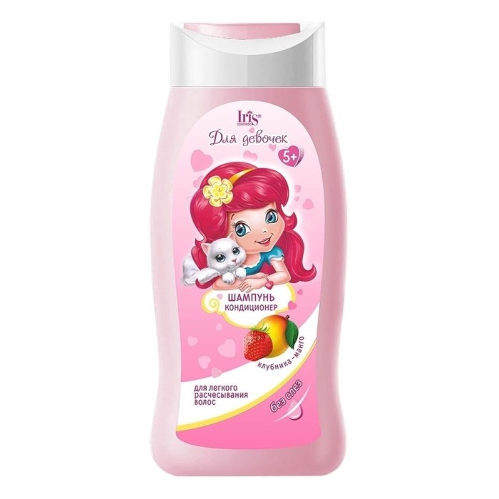 Шампунь Iris Cosmetic Клубника-манго для девочек 5+ 300мл