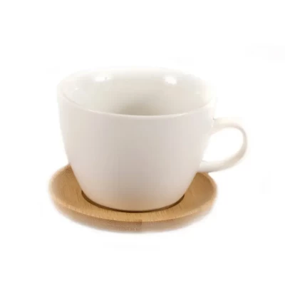 Чашка с блюдцем Belbohemia фарфор/бамбук 500мл 8,5 см