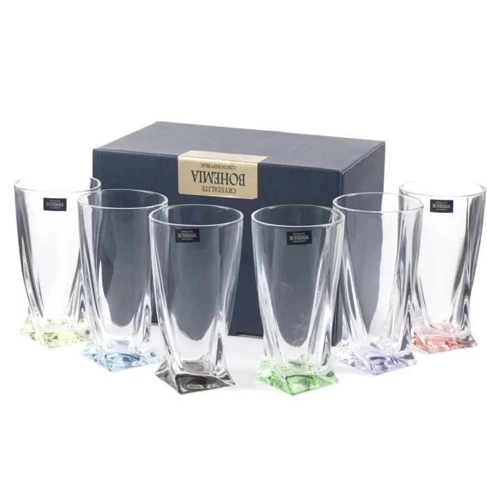 Набор стаканов Crystalite Bohemia Quadro 350мл