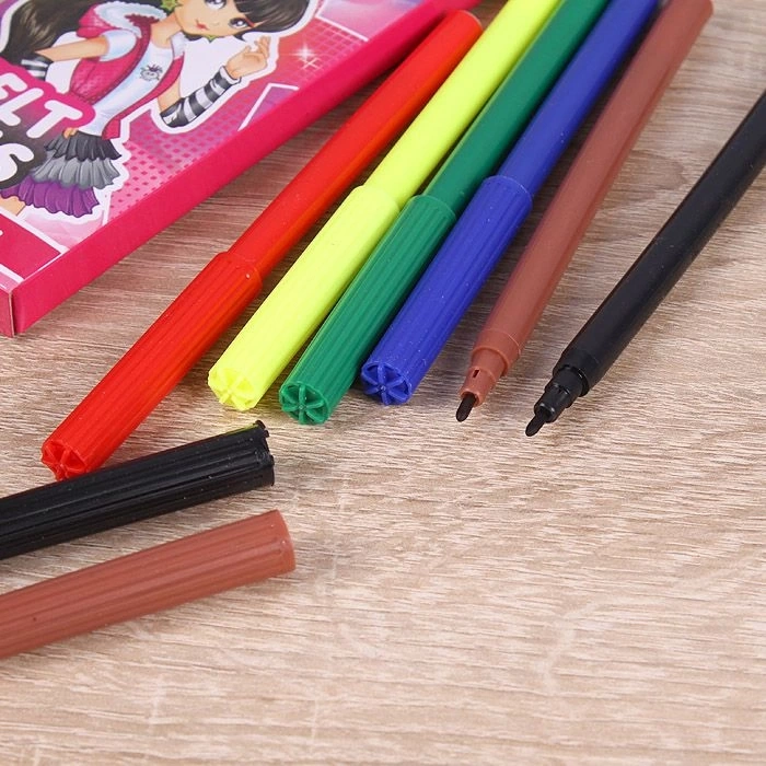 Фломастеры "Darvish" для девочек, 6 цветов