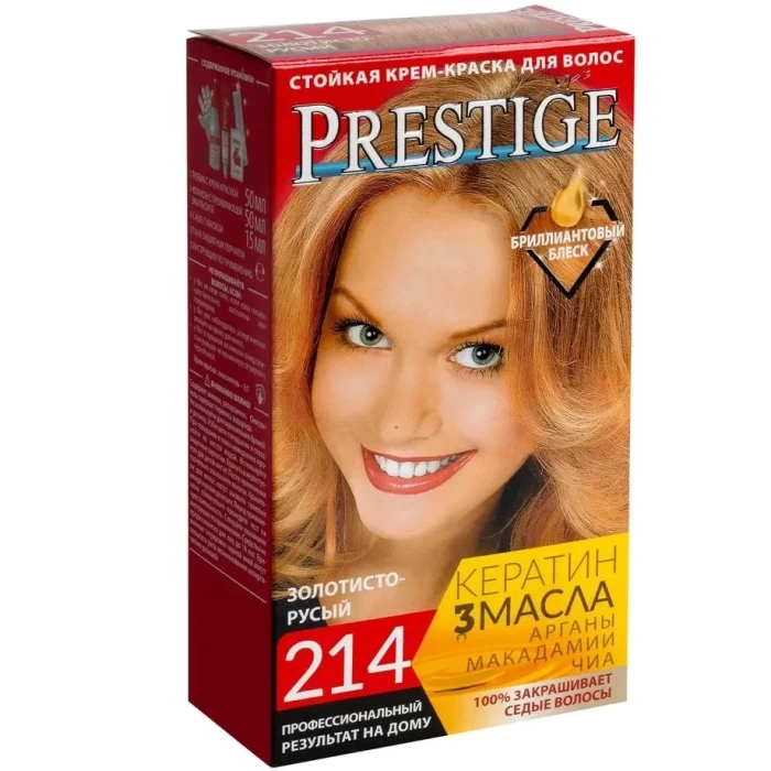 Крем-краска для волос Prestige Золотисто-русый №214