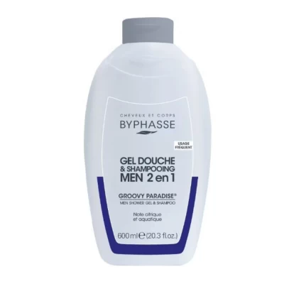 Гель для душа и шампунь мужской Byphasse Groovy paradise 2в1 600мл