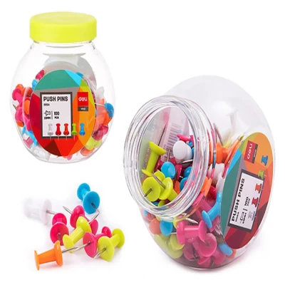 Кнопки цветные в баночке 100 шт 0054