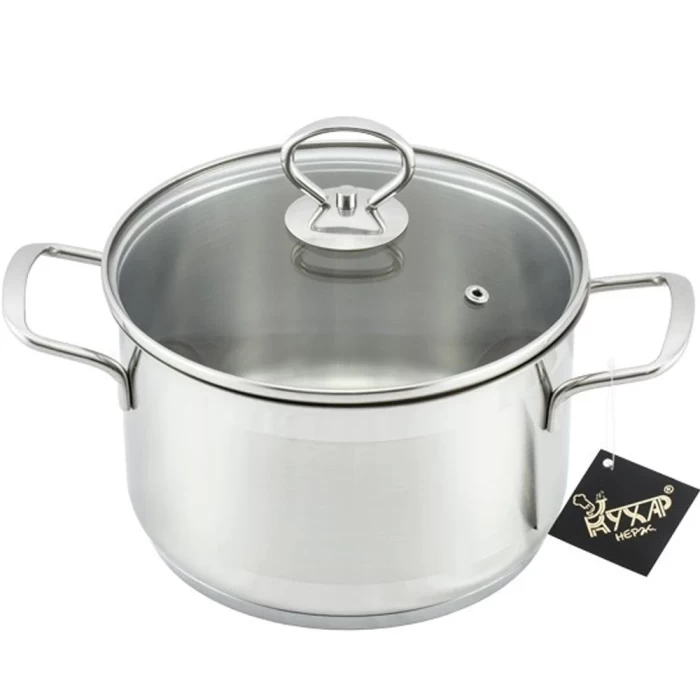 Кастрюля Кухар Лотос Классика со стеклянной крышкой