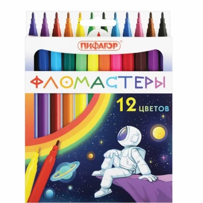 Фломастеры 12шт Пифагор 152444
