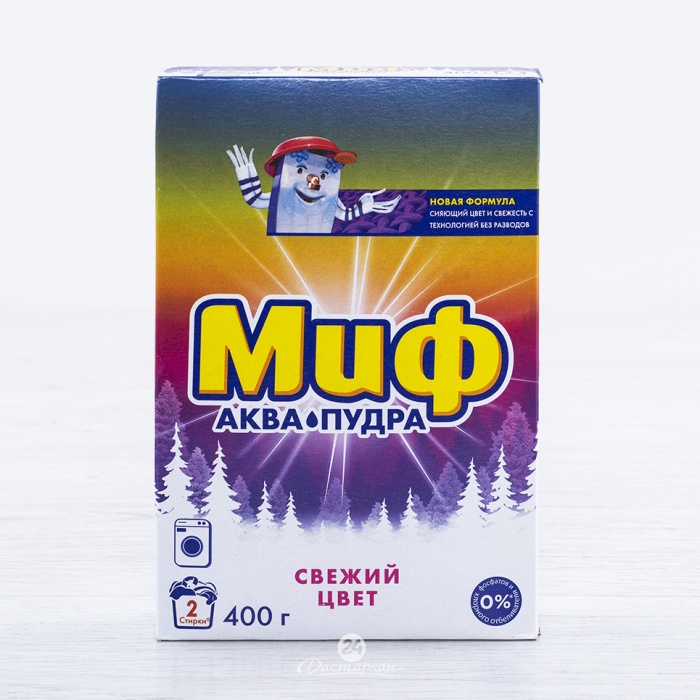 Стиральный порошок Миф автомат Cвежий цвет 3в1 9858 400г