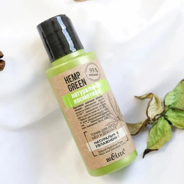 Тоник для лица, шеи и декольте Белита Hemp green Натуральное увлажнение 95мл
