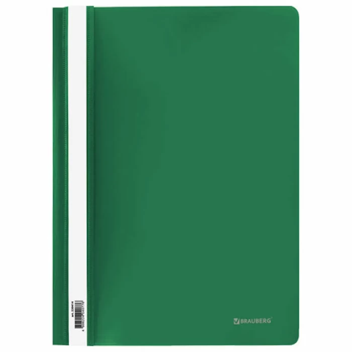Скоросшиватель зеленый BRAUBERG арт 220414