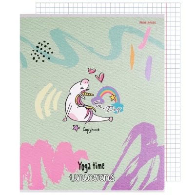 Тетрадь 48л клетка "Смешные единороги"  арт. 48-2275