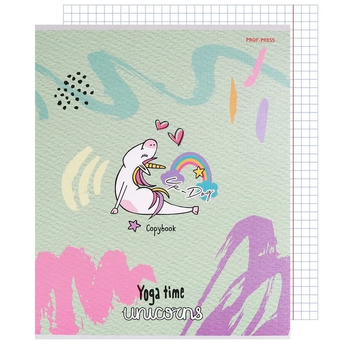 Тетрадь 48л клетка "Смешные единороги" арт. 48-2275