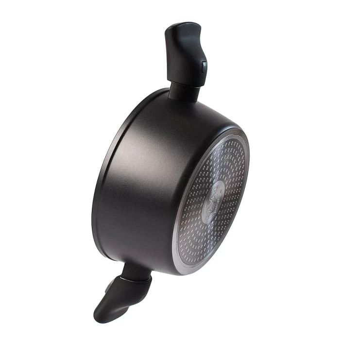 Кастрюля черная со съемными ручками и крышкой ТМ "ЦУМ" 2.4 - 6.2л