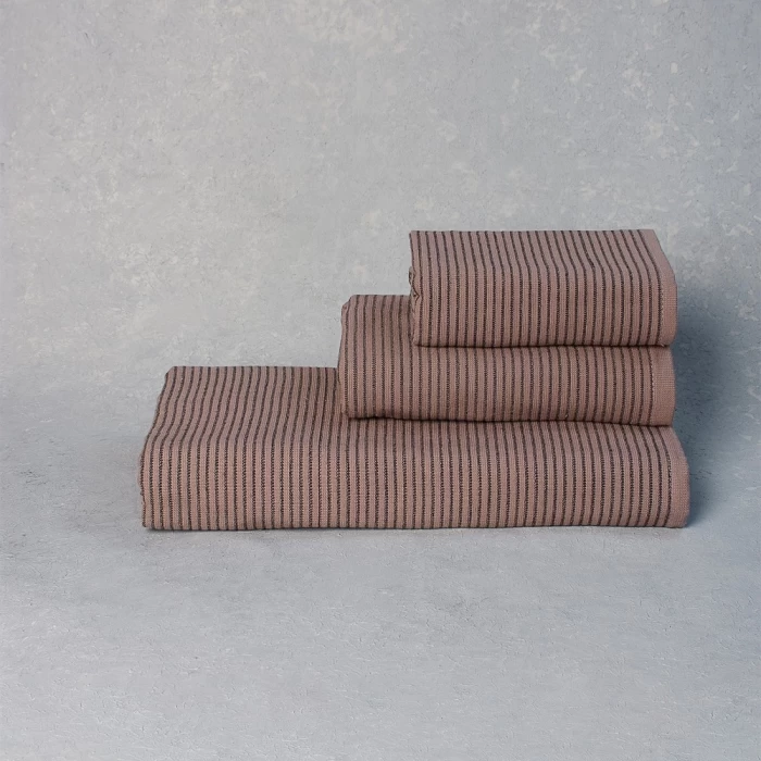 Полотенце махровое ТМ "ЦУМ" Полоска беж/кофе 50х70 см