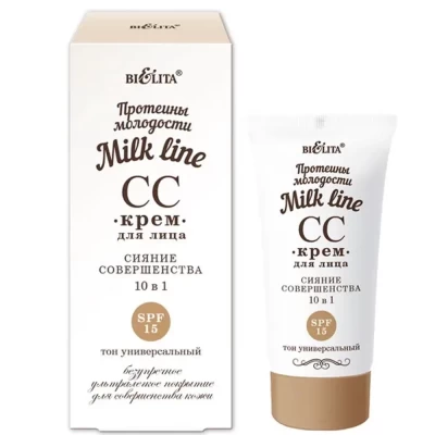 СС-Крем для лица Белита Milk Line Сияние совершенства 10в1 SPF15 30мл