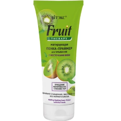 Матирующая пенка-праймер для умывания с косточками киви Витэкс Fruit Therapy