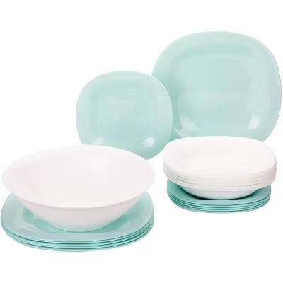 Набор тарелок Luminarc Carine Light Turquoise&amp;White P7627