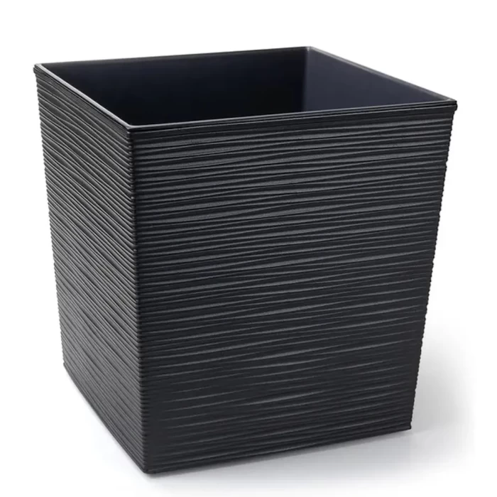 Кашпо пластмассовое Juka dluto графитовое 19×19×19см