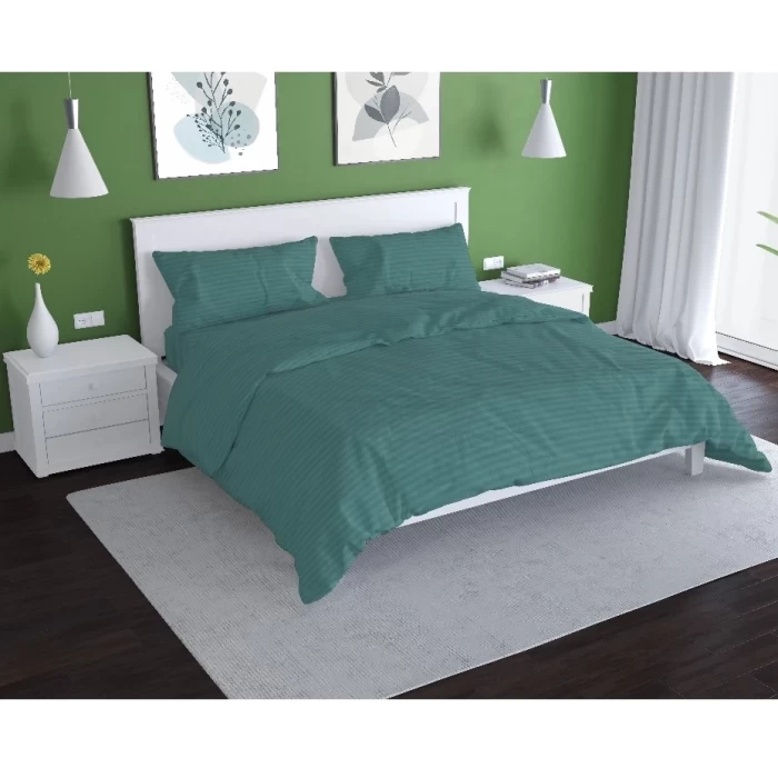 Комплект постельного белья Евро ТМ "ЦУМ" Зелень-1