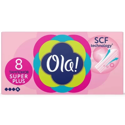 Тампоны Ola super plus шелковистая поверхность 8шт