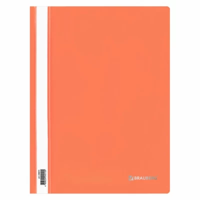 Скоросшиватель оранжевый BRAUBERG арт 228673