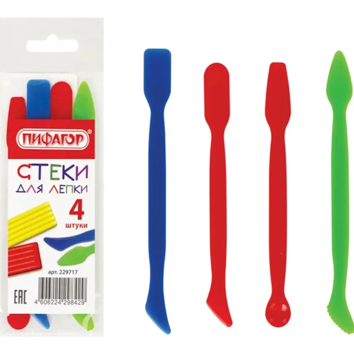 Стеки для лепки 4шт Пифагор 229717