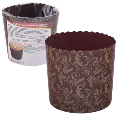 Набор бумажных форм для кулича Мультидом 3шт 9х9см