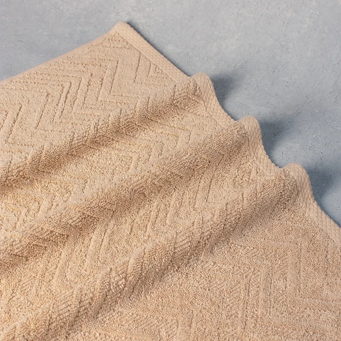 Полотенце махровое ТМ "ЦУМ" Зигзаг бежевый 70х140 см