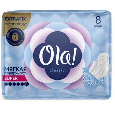 Прокладки Ola Classic Wings Singles Normal 8шт