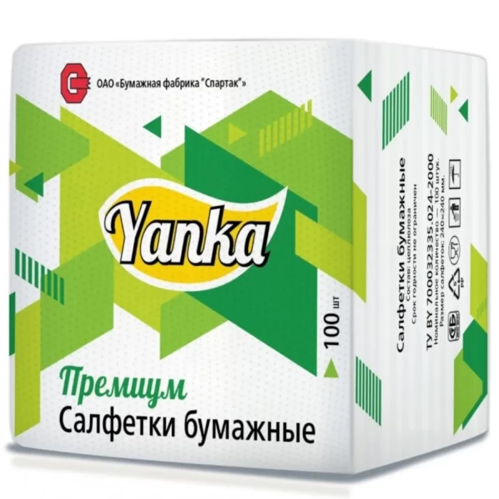 Салфетки бумажные Yanka Премиум