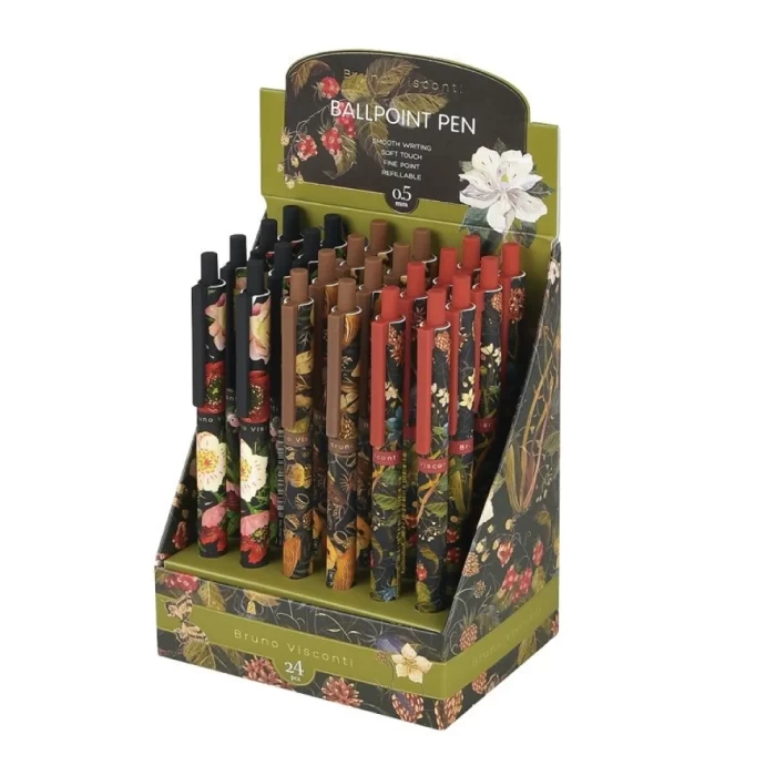 Ручка шариковая автоматическая Bruno Visconti ArtClick Flora Black night 0,5мм синяя