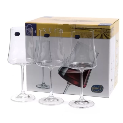 Набор бокалов для вина стеклянных "Xtra" 6шт 560мл