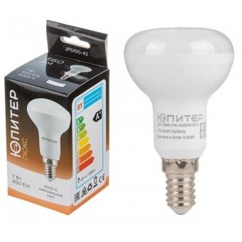 Лампа светодиодная Юпитер Люкс R50 E14 4000К 7Вт