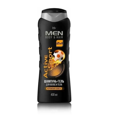 Шампунь-гель Iris Cosmetic Body Hair Men Active Sport 400мл