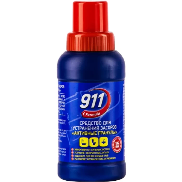 Средство для устранения засоров 911 Formula Активные гранулы 250г арт.4773