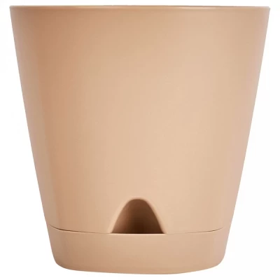 Горшок для цветов InGreen  Amsterdam с прикорневым поливом молочный шоколад