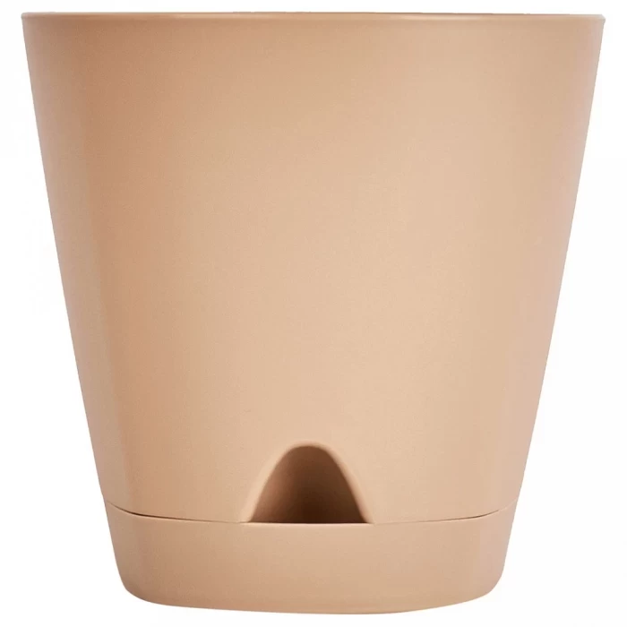 Горшок для цветов InGreen  Amsterdam с прикорневым поливом молочный шоколад