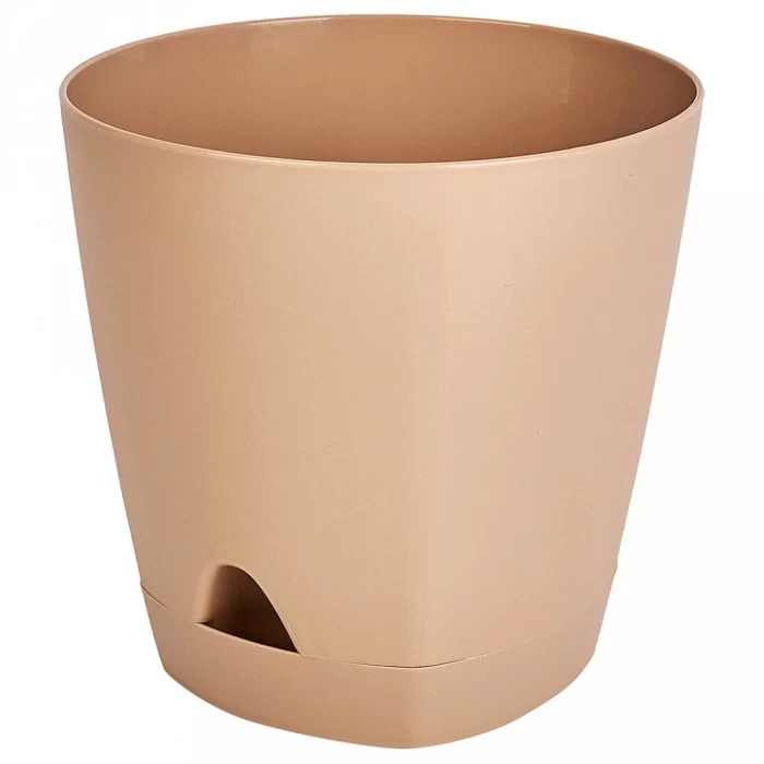 Горшок для цветов InGreen  Amsterdam с прикорневым поливом молочный шоколад