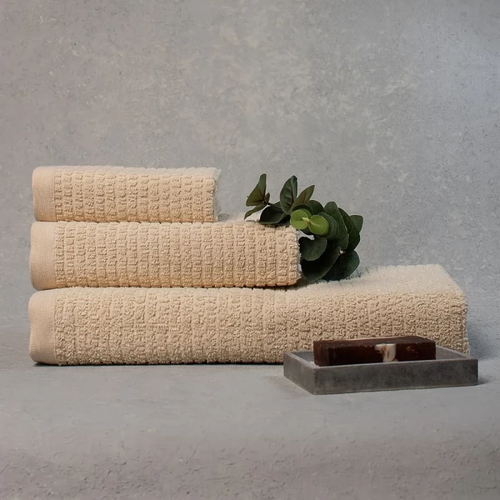 Полотенце махровое ТМ "ЦУМ" Полоса натуральный