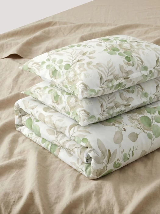  Комплект постельного белья Евро ТМ "ЦУМ" Листья