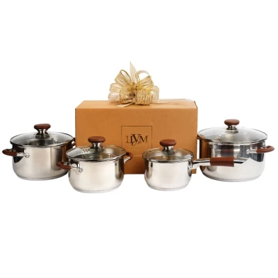 Набор кастрюль с крышкой ТМ "ЦУМ" MSF-3897-8PCS-BY