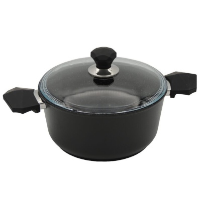 Кастрюля Victoria АЛА "Diamond Induction" со стеклянной крышкой 2.0 л