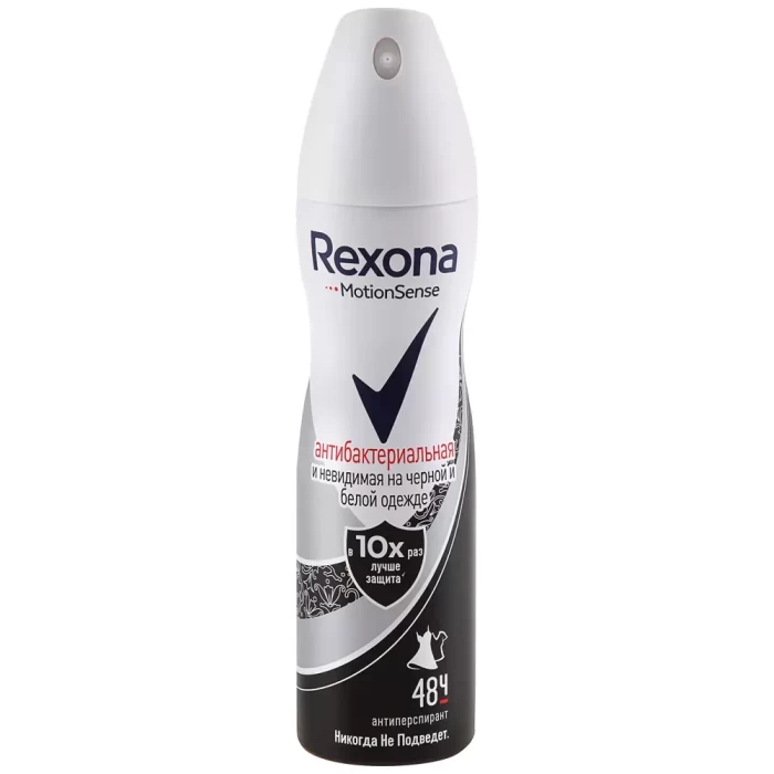 Антиперспирант Rexona Антибактериальная и невидимая на черном и белом