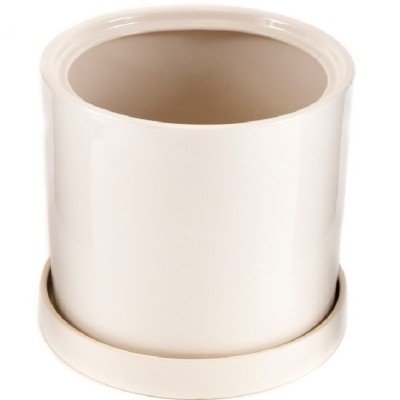 Горшок для цветов Ли­дер №3 4091 белый глянец