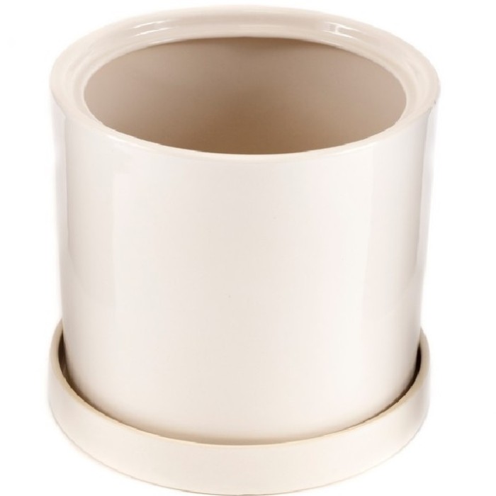 Горшок для цветов Лидер №3 4091 белый глянец