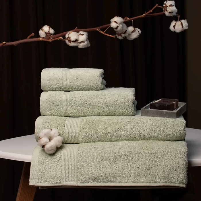 Полотенце махровое ТМ "ЦУМ" Бордюр олива