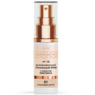Выравнивающий тональный крем Витэкс Luxshow с эффектом лифтинга SPF15