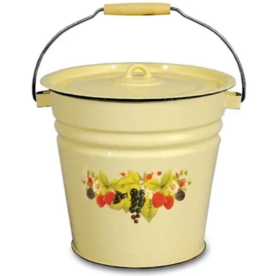 Ведро Стальэмаль 12л с крышкой 1с28с