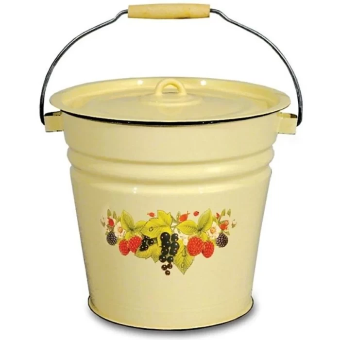 Ведро Стальэмаль 12л с крышкой 1с28с